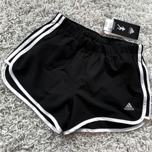 Adidas black 3” running shorts